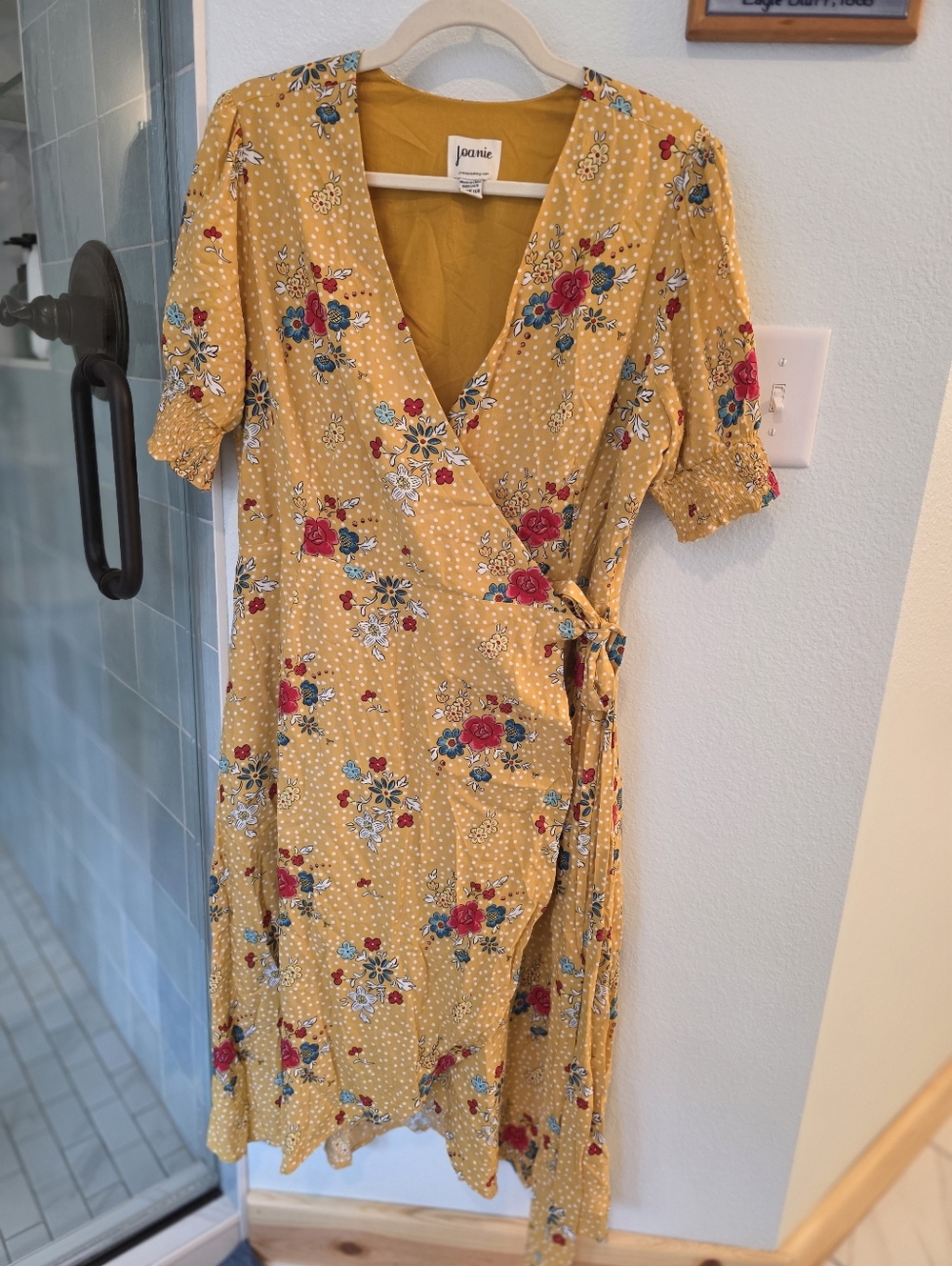 Joanie Yellow Floral Wrap Midi Dress
